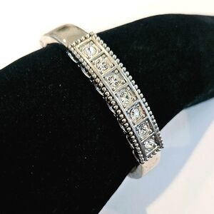 Vintage Silver and Rhinestone Bracelet